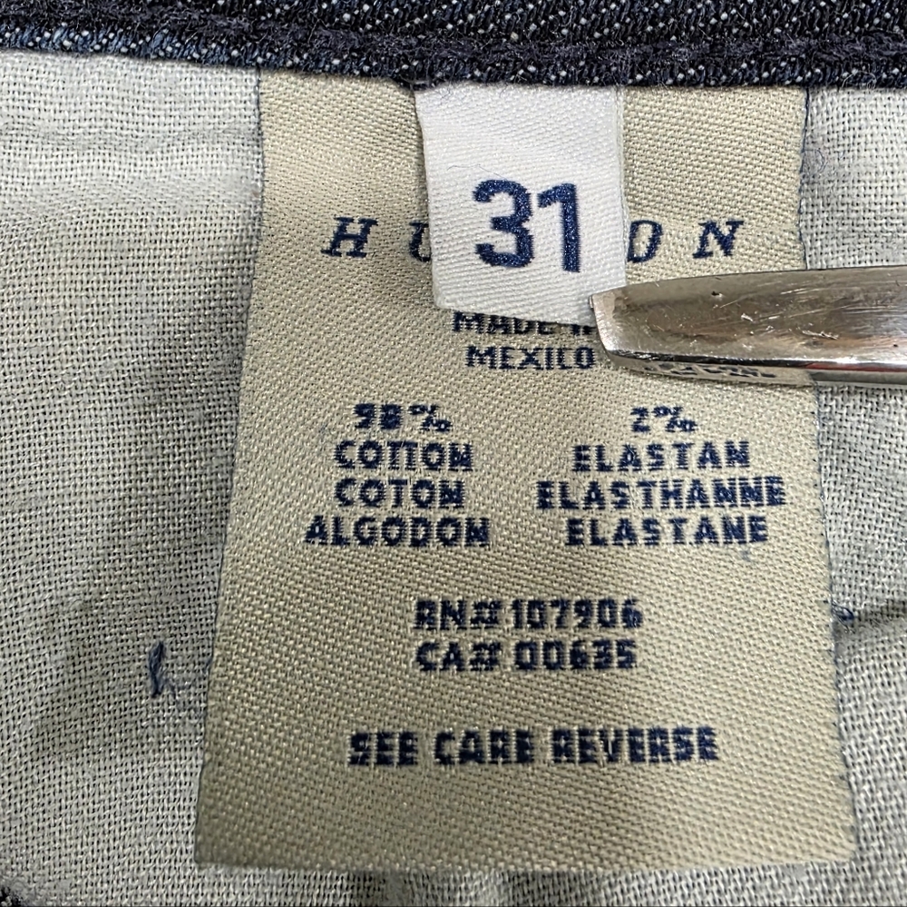 Hudson Beth Baby Jeans Mid Rise Dark Wash 31 - Picture 9 of 10